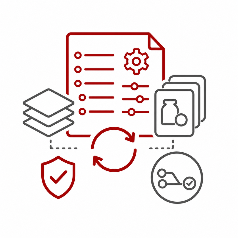 Icon für Rezeptur und Formatmanagement