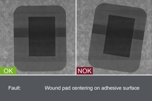 Inspection of protective paper centering on patches