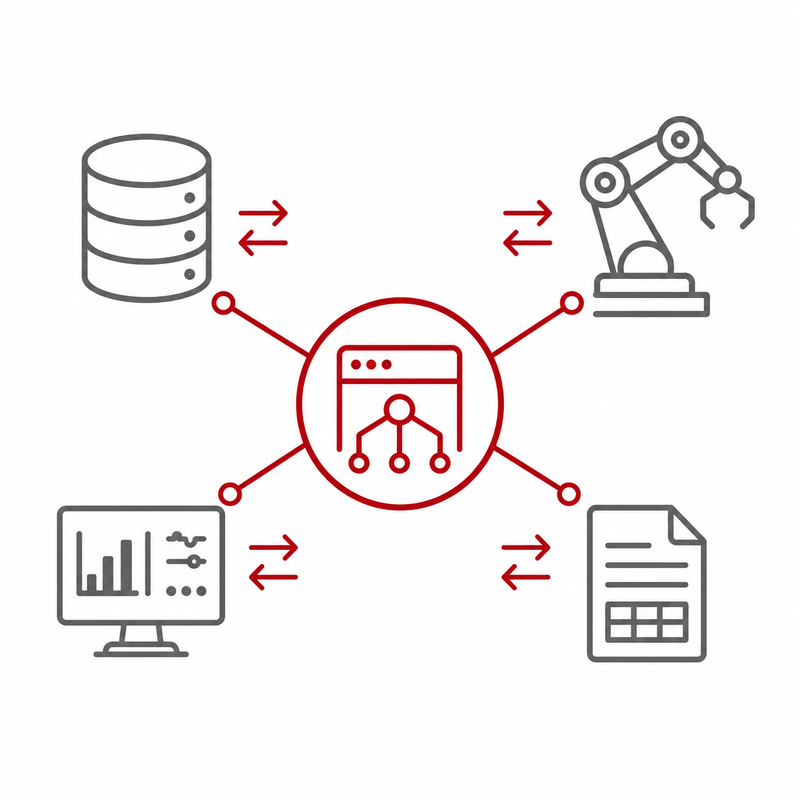 Icon für Schnittstellen und Datenanbindung
