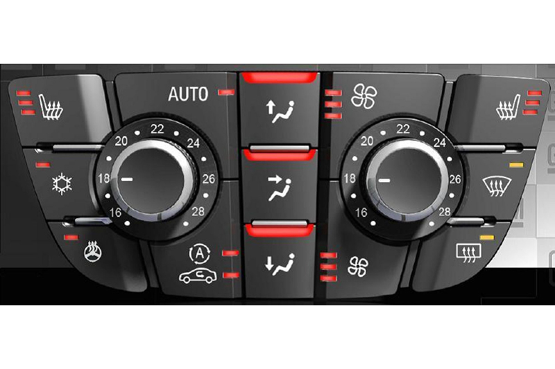 Applikationsbild der Positionierung von Klimablenden in der Automobil-Produktion