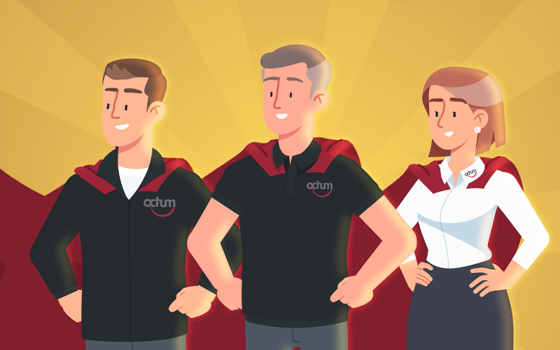 OCTUM Helden Comiczeichnung