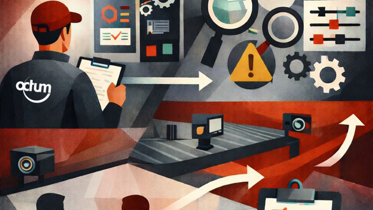 abstrakte Darstellung eines Arbeitstages eines Servicetechnikers